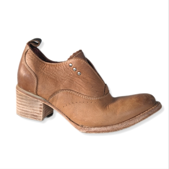 Freebird By Steven Sadie Tan Leather Heeled Ankle Boots